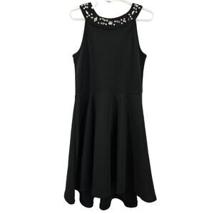 Children's Place Black Sleeveless Hi-Lo Dress With Rhinestones Girl's 7/8